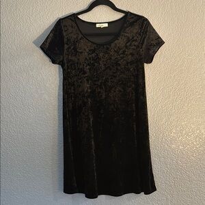 Socialite Black Velvet Dress
